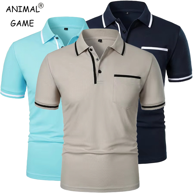 Polo Shirt Pique - Summer Men's Short Sleeve Breathable T