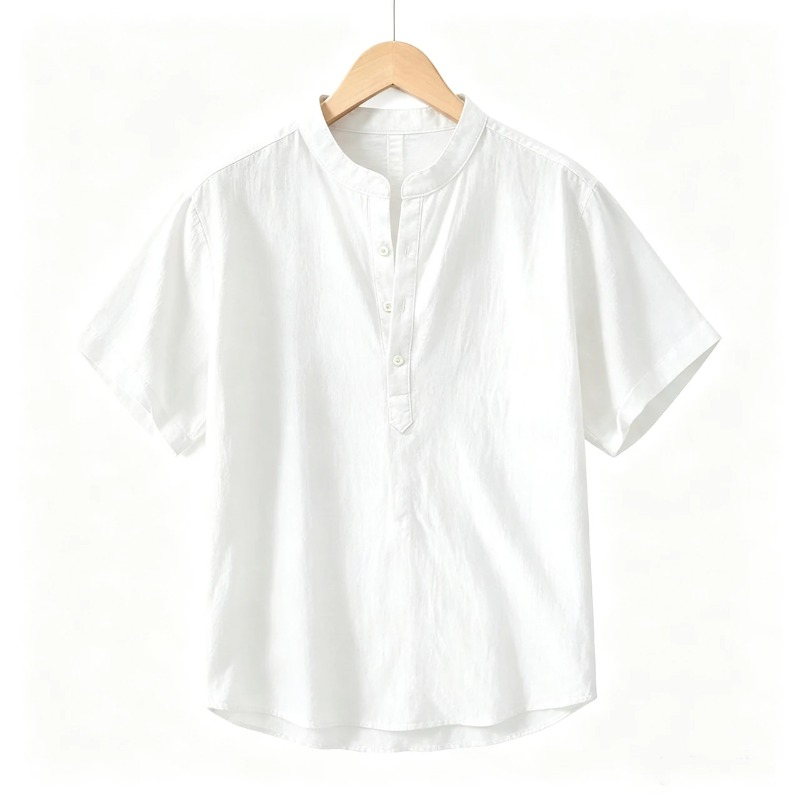 Summer Mens Short Sleeve Shirt - Linen Shirt Breathable incelemesi ve fiyatı