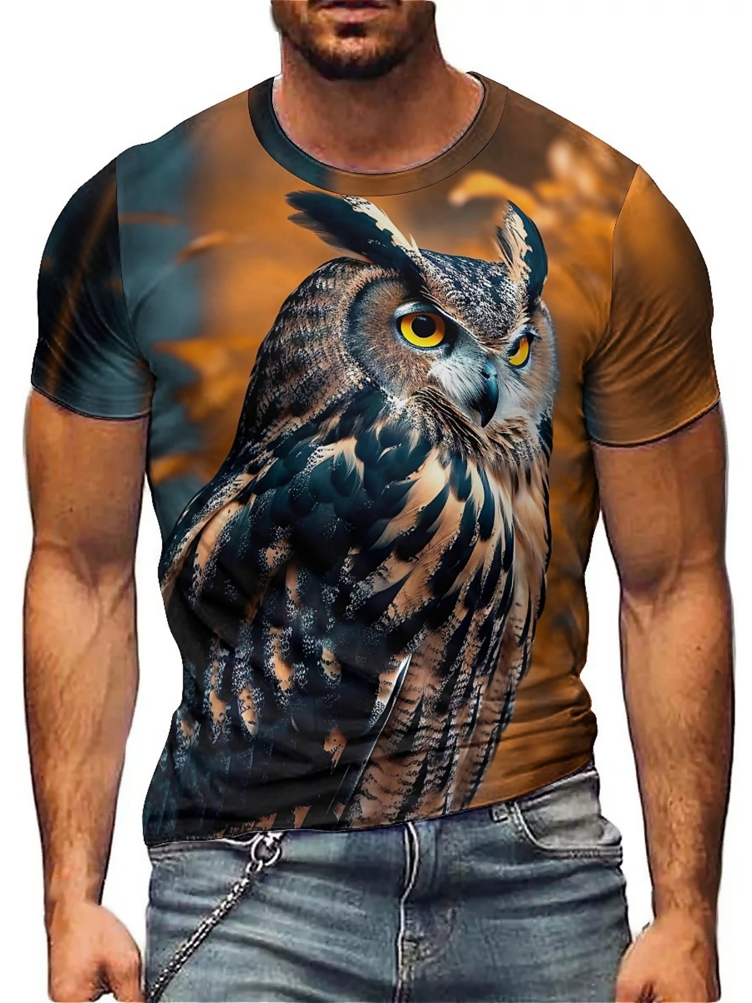 Men's & Women's 3D Print Owl G - Tee Graphic Print incelemesi ve fiyatı