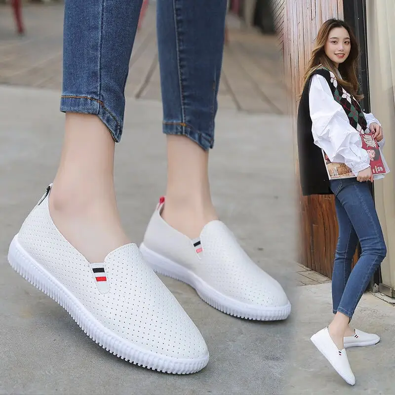 Women Sneakers White Flats Cut - Espadrille Slip On incelemesi ve fiyatı