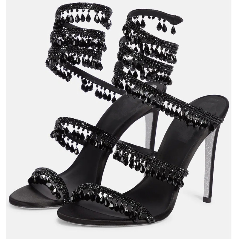 Sexy Green Crystal Fringe Stil - Casual Sandal Leather incelemesi ve fiyatı