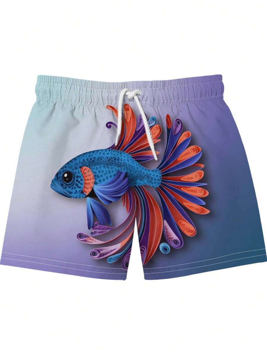 Gradient Purple Blue Swim Trun - Swim Trunk Quick Dry incelemesi ve fiyatı
