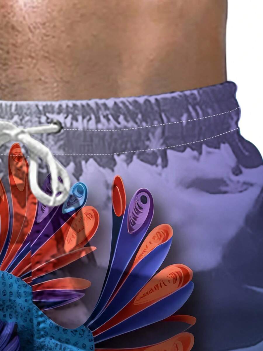 Gradient Purple Blue Swim Trun - Swim Trunk Quick Dry incelemesi ve fiyatı