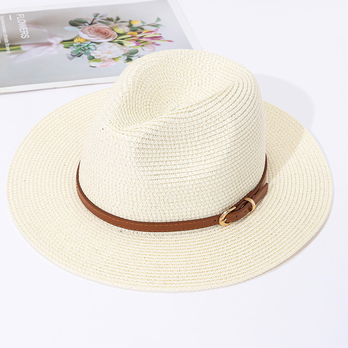Panama straw hat, female jazz  - Bucket Hat Straw incelemesi ve fiyatı