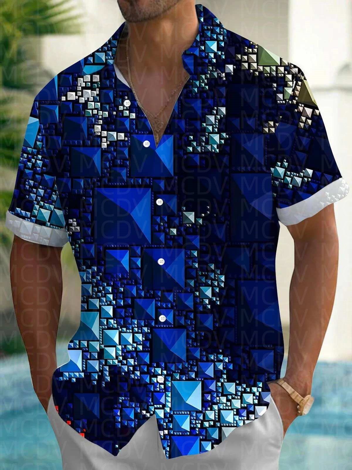 Sun Pattern Style Men's Hawaii - Shirt Camp Collar incelemesi ve fiyatı