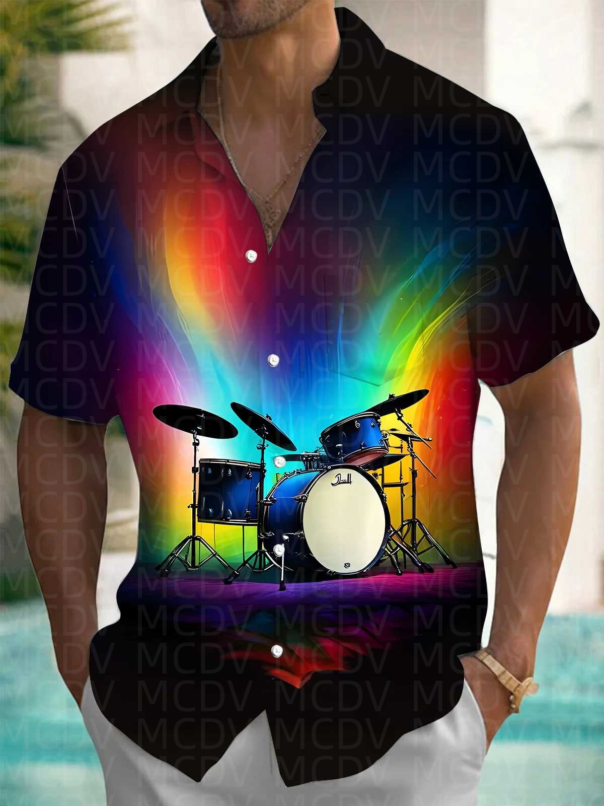 Trump Pattern Men's Hawaiian S - Shirt Camp Collar incelemesi ve fiyatı