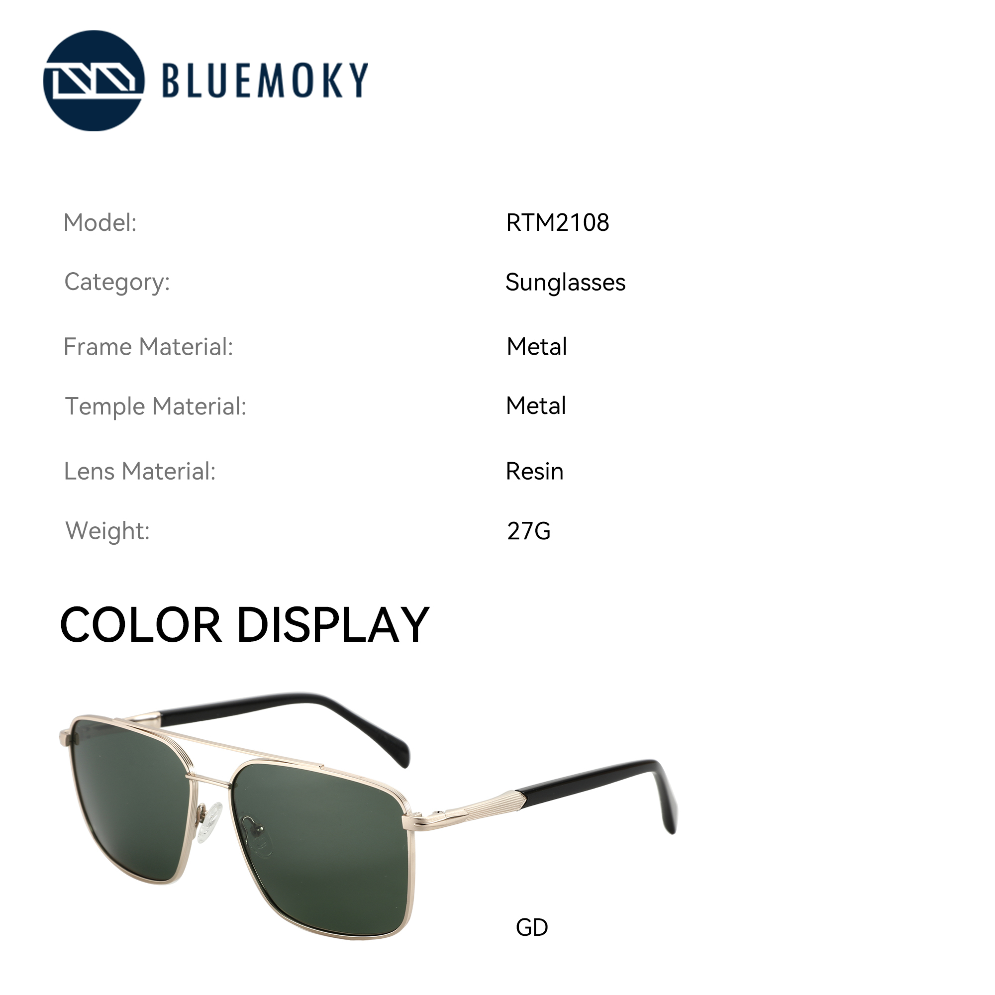 BLUEMOKY L Size Fashion Metal  - Sunglasses Aviator Polarized incelemesi ve fiyatı