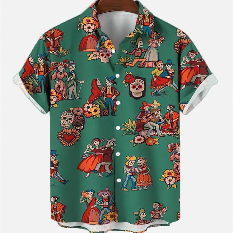 Summer Men's Fashion Casual So - Resort Shirt Floral incelemesi ve fiyatı