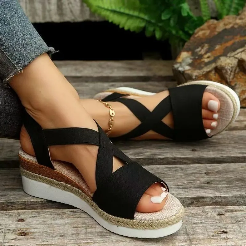 Women's Platform Wedge Sandals - Espadrille Slip On incelemesi ve fiyatı