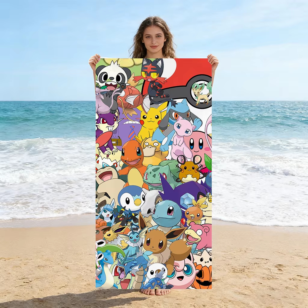 1pc Extra Large Pokemon Microf - Beach Towel Large incelemesi ve fiyatı