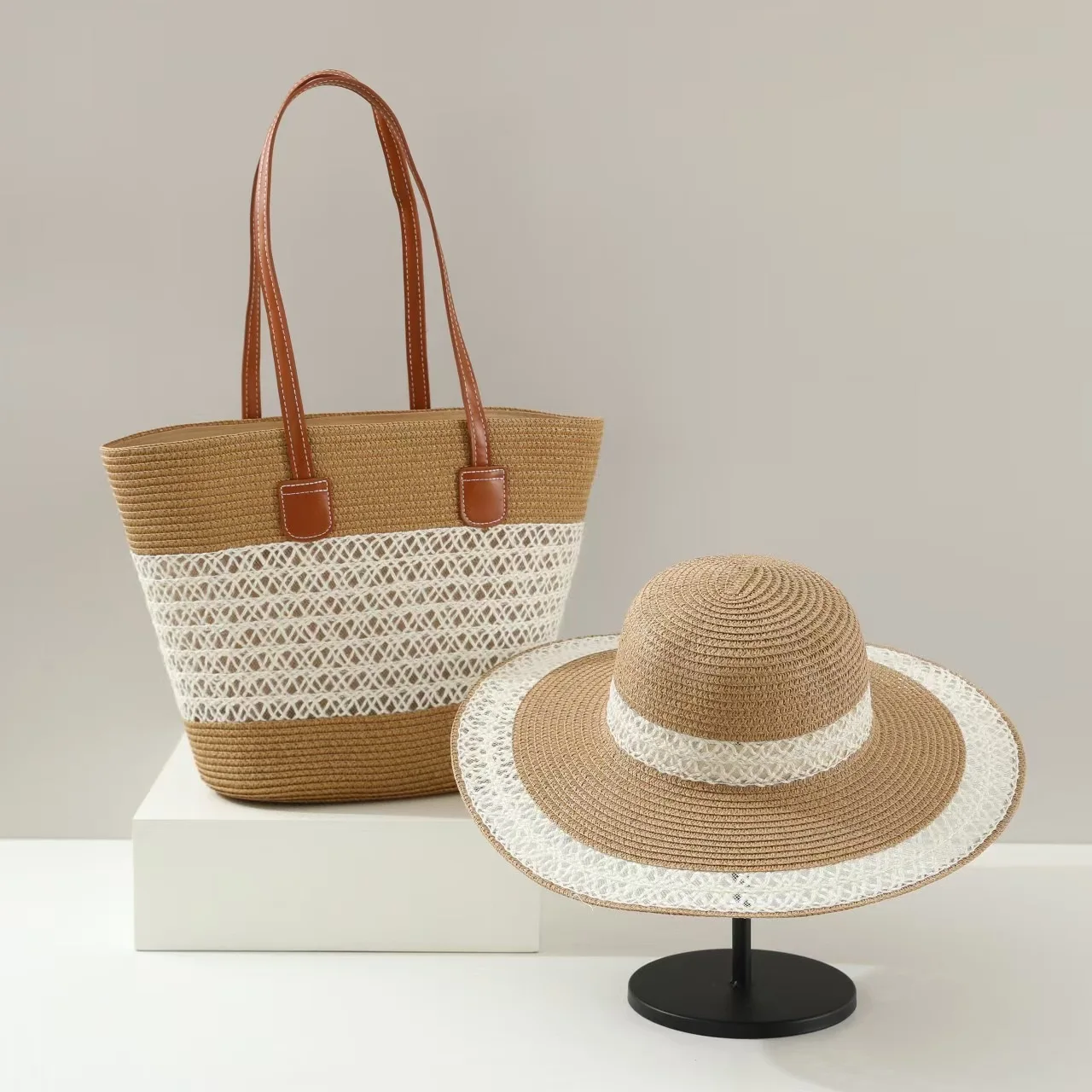 Large Capacity Straw Woven Bag - Bucket Hat Straw incelemesi ve fiyatı
