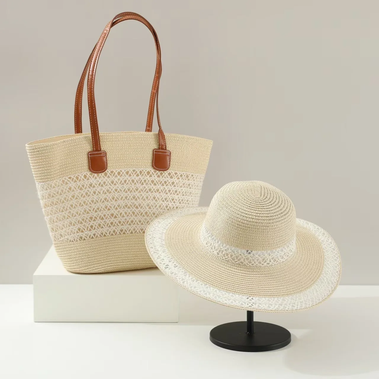 Large Capacity Straw Woven Bag - Bucket Hat Straw incelemesi ve fiyatı