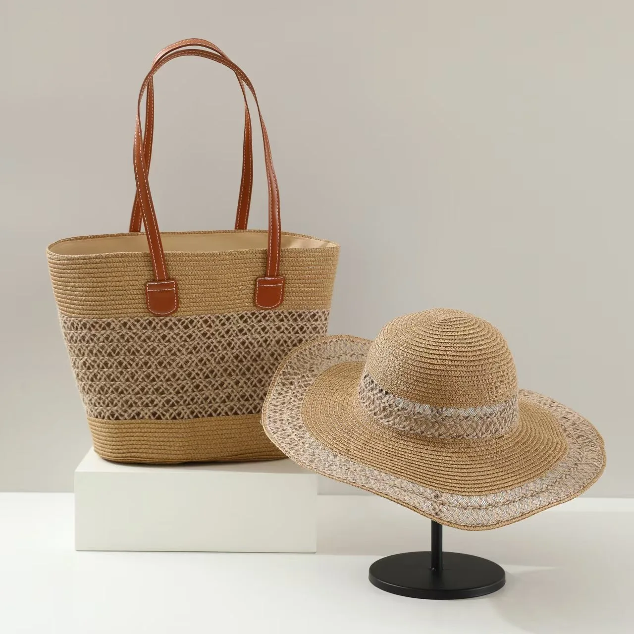 Large Capacity Straw Woven Bag - Bucket Hat Straw incelemesi ve fiyatı