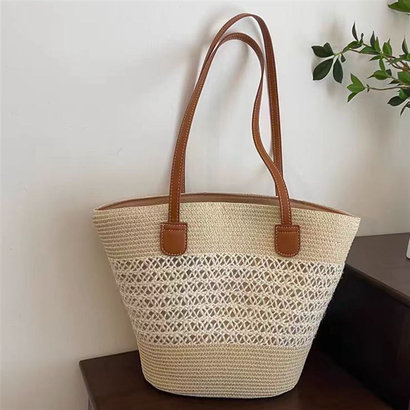 Large Capacity Straw Woven Bag - Bucket Hat Straw incelemesi ve fiyatı