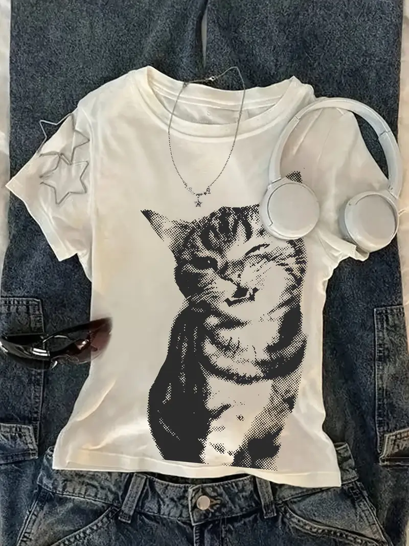Summer Harajuku Letter Graphic - Tee Graphic Print incelemesi ve fiyatı