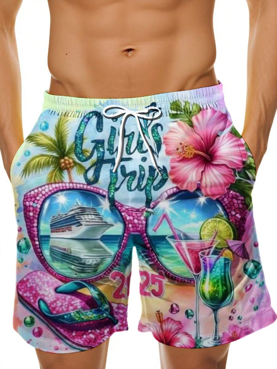 Mens Beach Swim Trunks 3D Prin - Swim Trunk Quick Dry incelemesi ve fiyatı