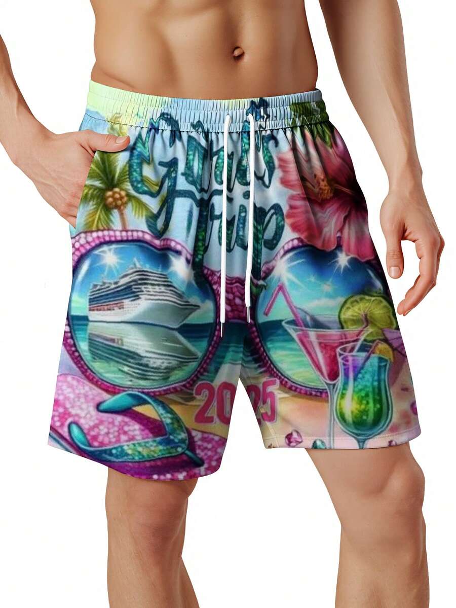 Mens Beach Swim Trunks 3D Prin - Swim Trunk Quick Dry incelemesi ve fiyatı