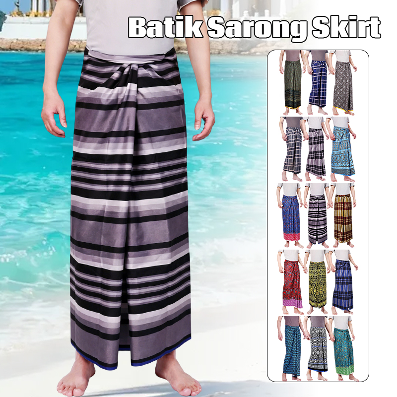 Batik Print Beach Sarong Wrap  - Sarong Men Wrap incelemesi ve fiyatı