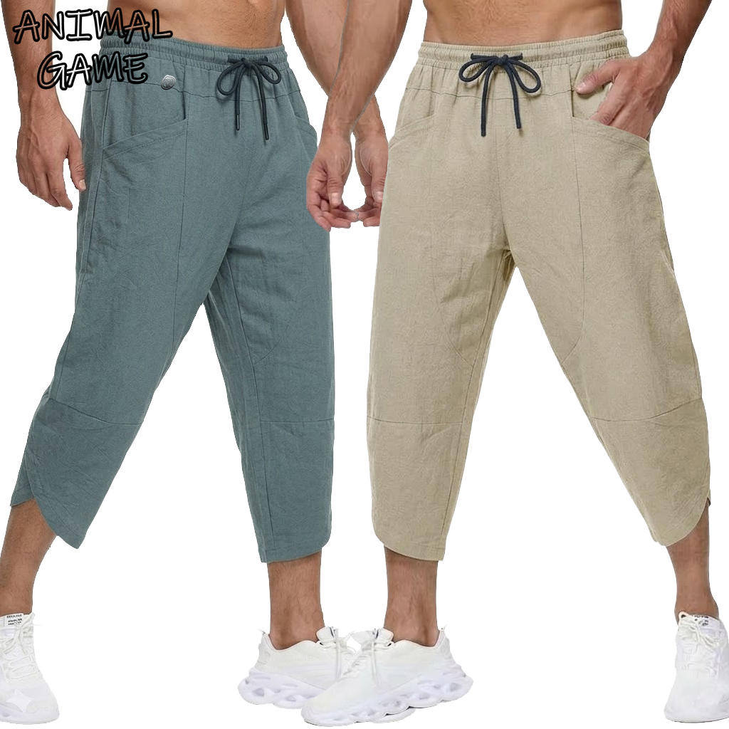 Summer Men's Linen Casual Shor - Short Linen Drawstring incelemesi ve fiyatı