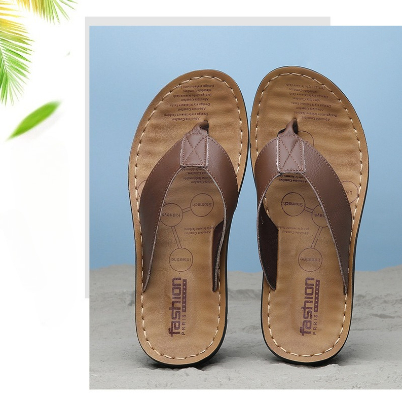 2026 Shoes Leather Men's Flip  - Flip Flop Leather Men incelemesi ve fiyatı