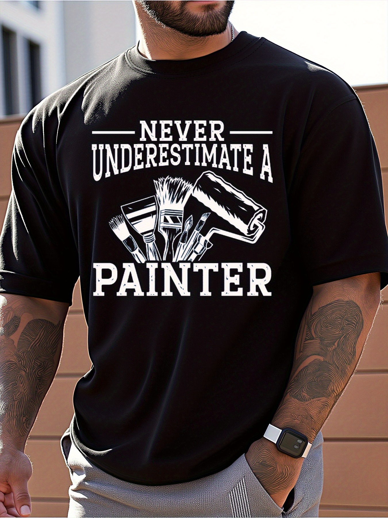Men's Casual Graphic T-Shirt D - Linen Shirt Breathable incelemesi ve fiyatı