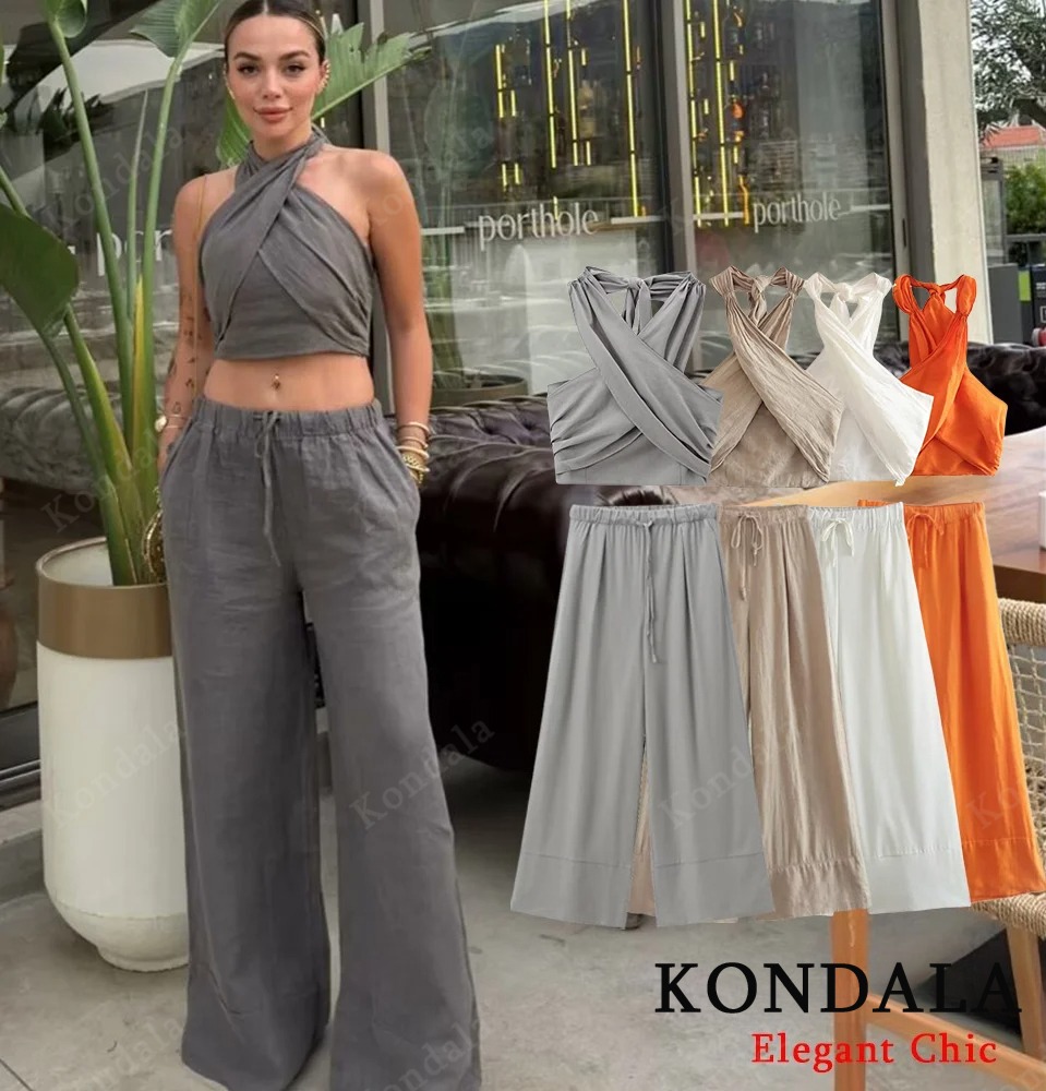 KONDALA Sexy Casual Crossover  - Short Linen Drawstring incelemesi ve fiyatı