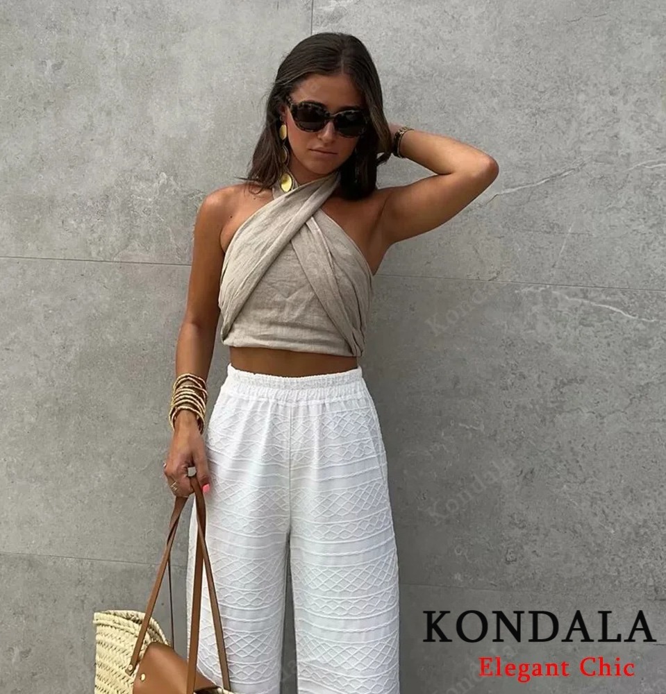 KONDALA Sexy Casual Crossover  - Short Linen Drawstring incelemesi ve fiyatı
