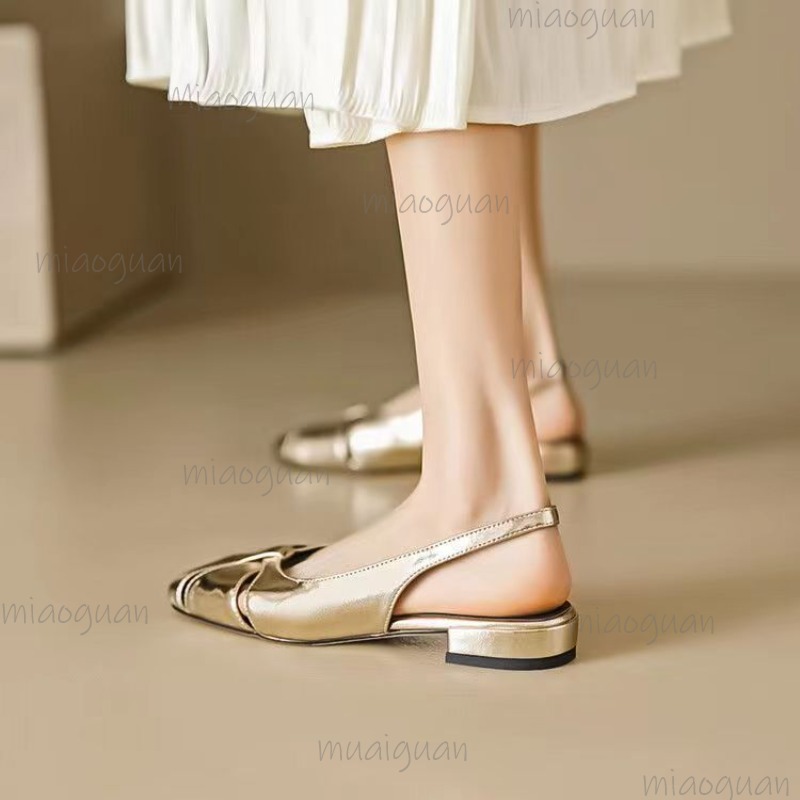 Cover Toe Low Heel Pumps Women - Casual Sandal Leather incelemesi ve fiyatı