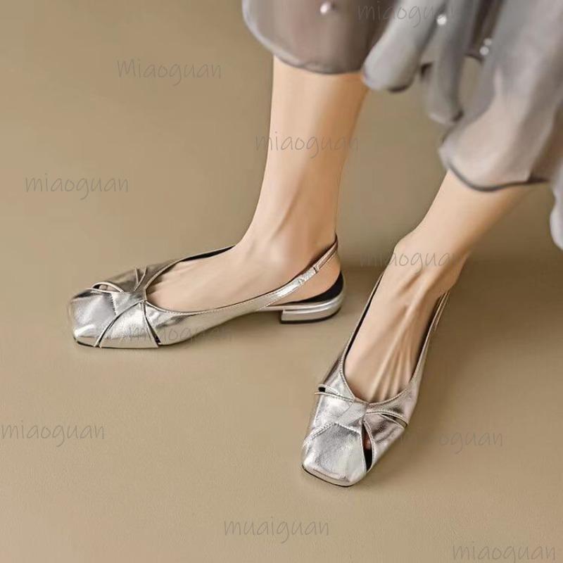 Cover Toe Low Heel Pumps Women - Casual Sandal Leather incelemesi ve fiyatı