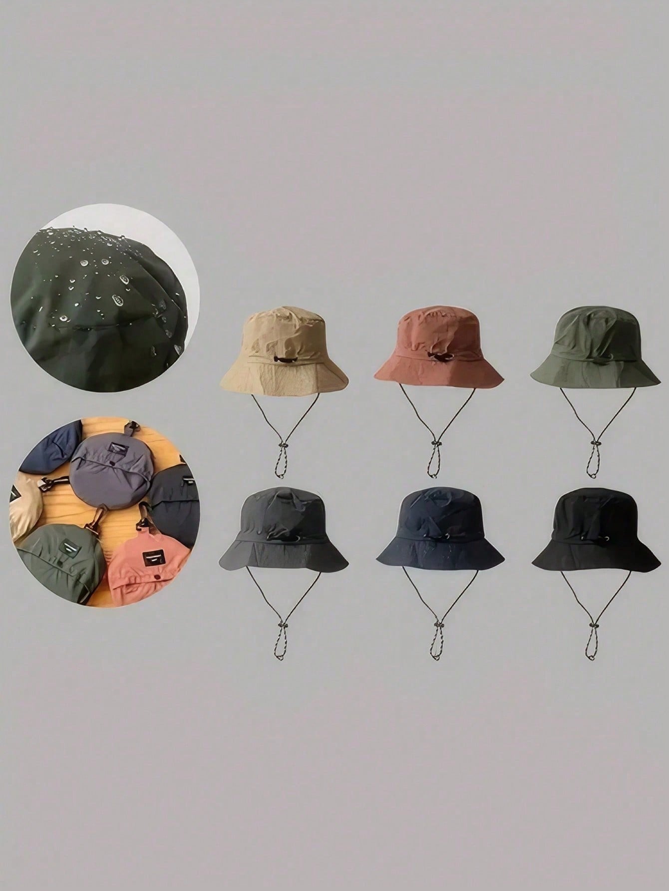 1 Pc Waterproof Bucket Hat, Fo - Packable Hat Nylon incelemesi ve fiyatı