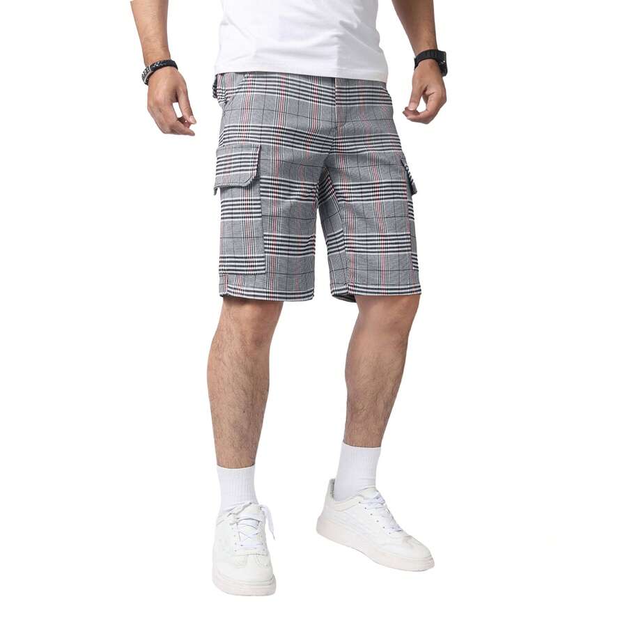 Mens Slim Fit Stretch Plaid Dr - Shorts Chino Slim incelemesi ve fiyatı