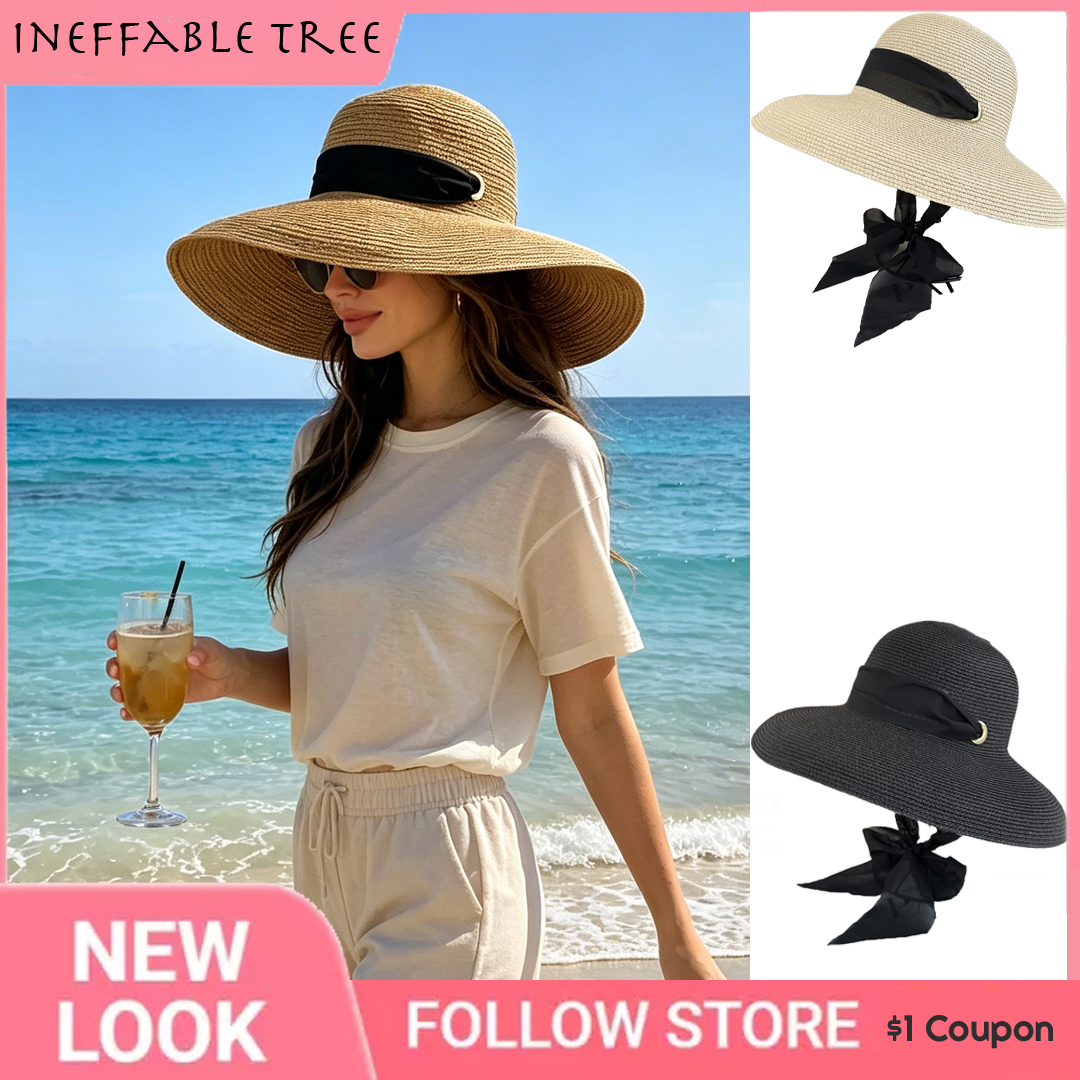 French Summer Elegant Long Rib - Bucket Hat Straw incelemesi ve fiyatı
