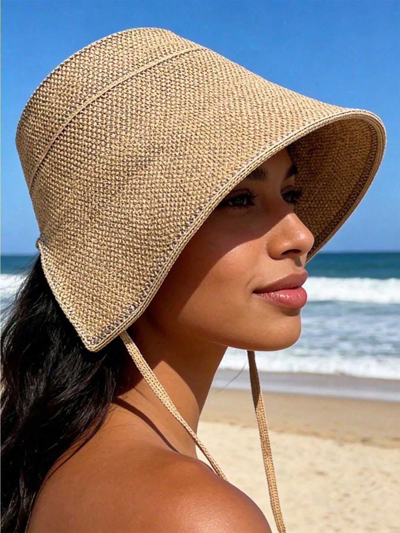 Straw Wide-Brim Sun Hat For Wo - Bucket Hat Straw incelemesi ve fiyatı