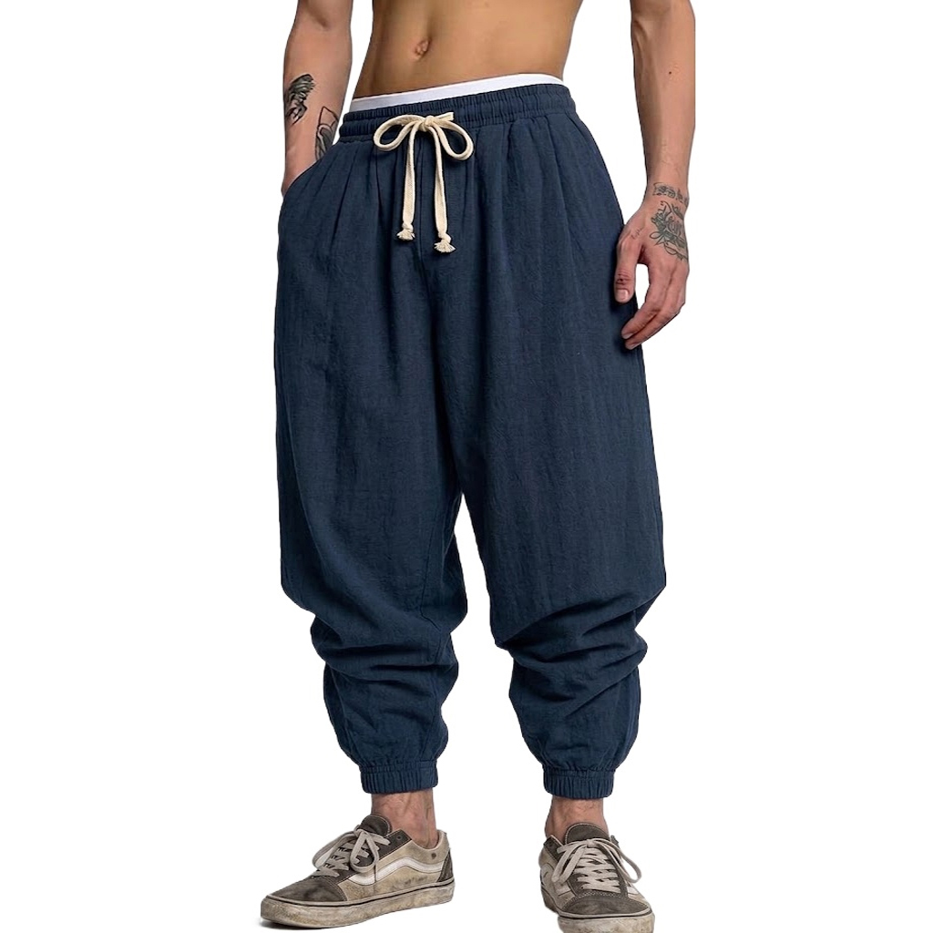 Korean Cotton Linen Trousers A - Short Linen Drawstring incelemesi ve fiyatı
