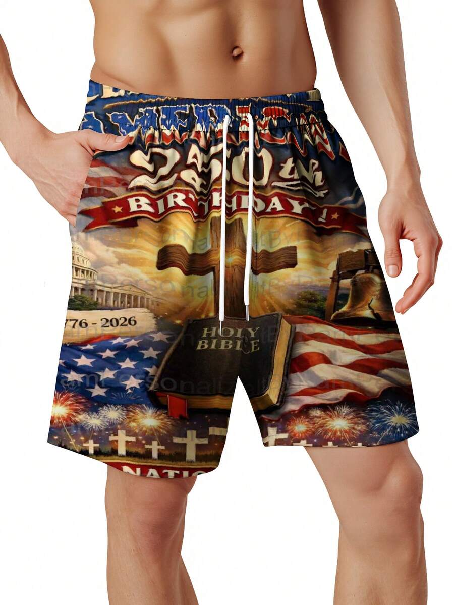 Mens Patriotic Swim Trunks 250 - Swim Trunk Quick Dry incelemesi ve fiyatı