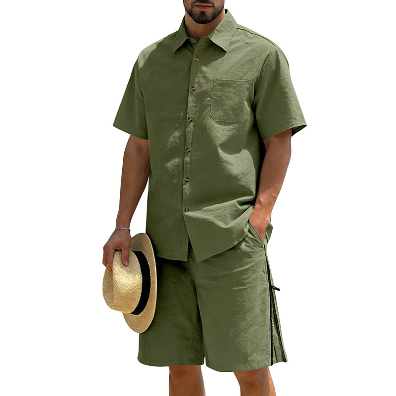 Men's Casual Cotton Linen 2 Pi - Short Linen Drawstring incelemesi ve fiyatı