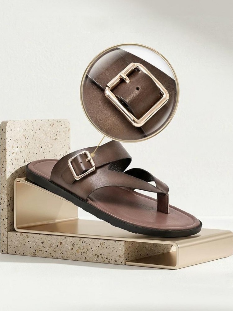 Outside Summer Mens Flat Shoes - Flip Flop Leather Men incelemesi ve fiyatı