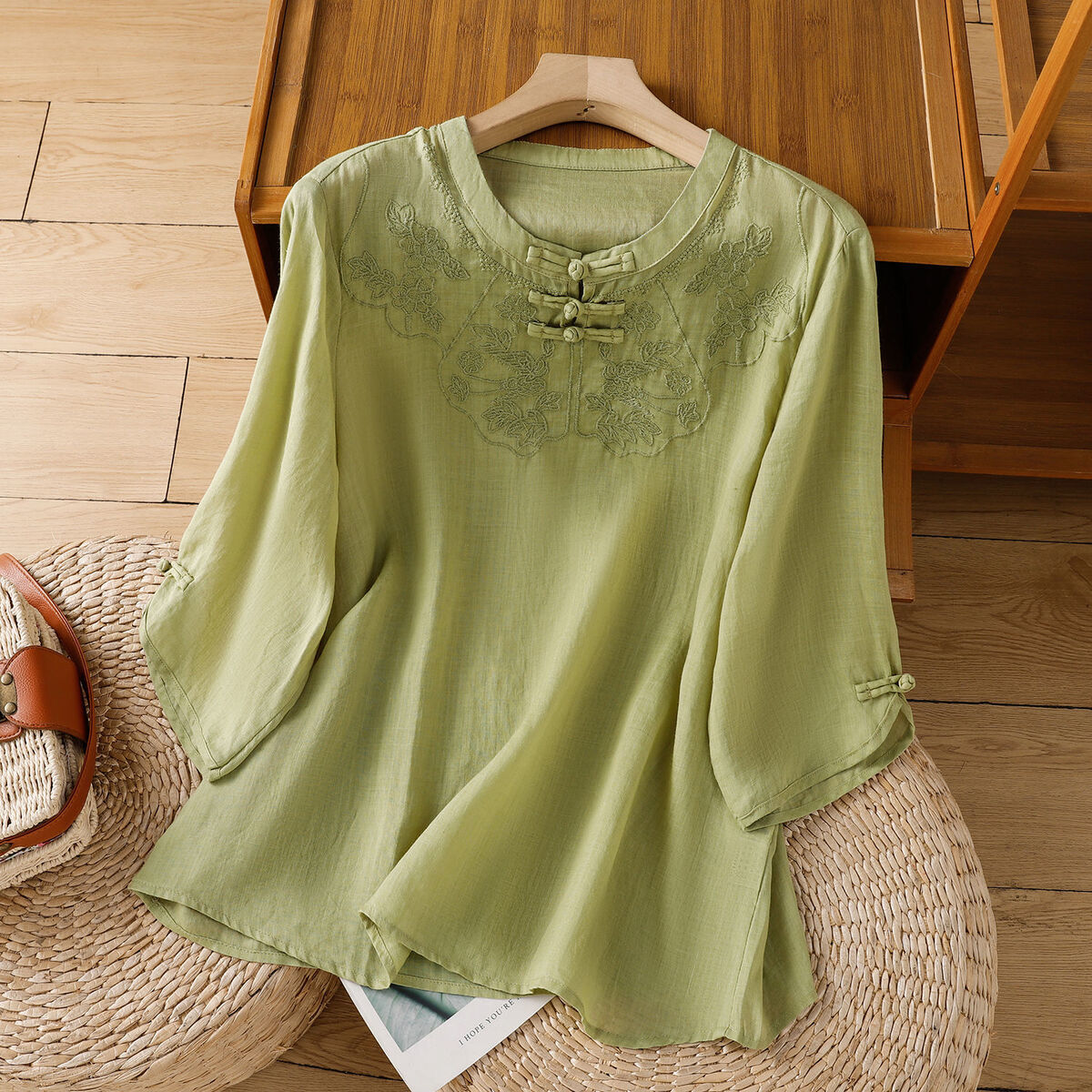 Chinese Style Round Collar But - Shirt Camp Collar incelemesi ve fiyatı