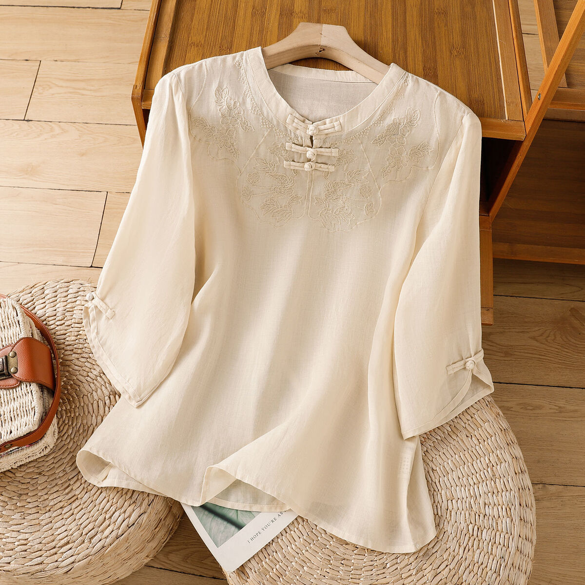 Chinese Style Round Collar But - Shirt Camp Collar incelemesi ve fiyatı