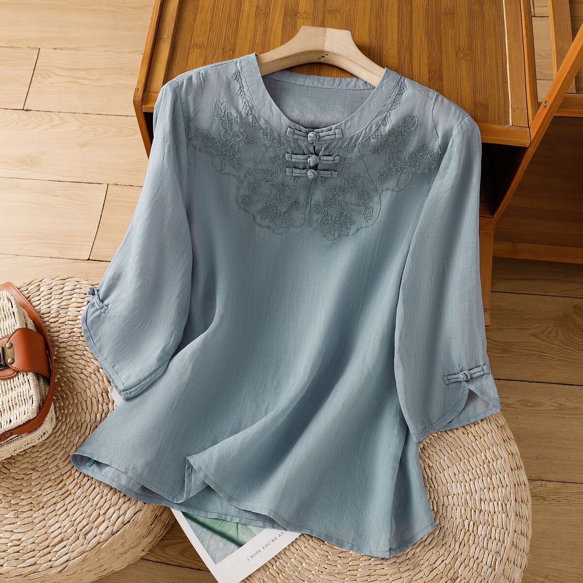 Chinese Style Round Collar But - Shirt Camp Collar incelemesi ve fiyatı