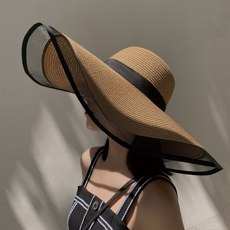 Women Sun Hat Big Eaves Waves  - Bucket Hat Straw incelemesi ve fiyatı