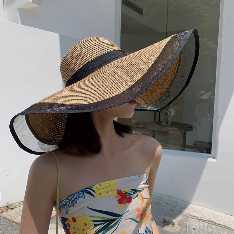 Women Sun Hat Big Eaves Waves  - Bucket Hat Straw incelemesi ve fiyatı