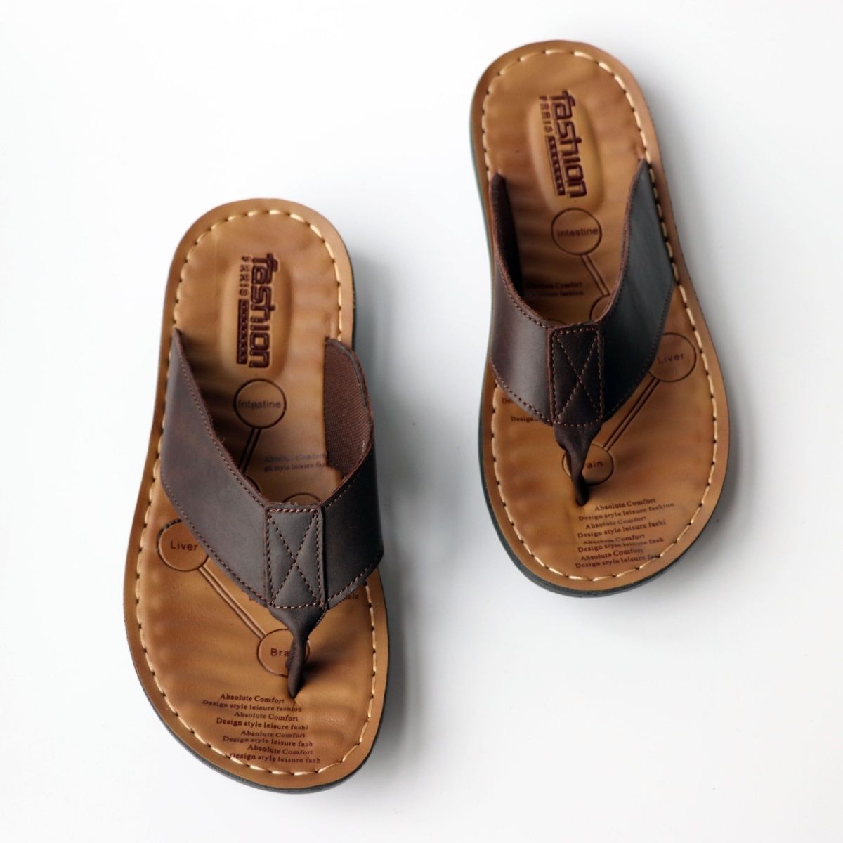 Summer Shoes Men Slippers Genu - Flip Flop Leather Men incelemesi ve fiyatı