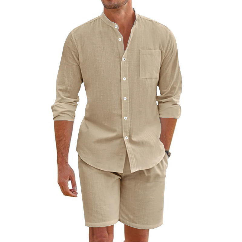 Men's Summer Linen Button up S - Linen Shirt Breathable incelemesi ve fiyatı