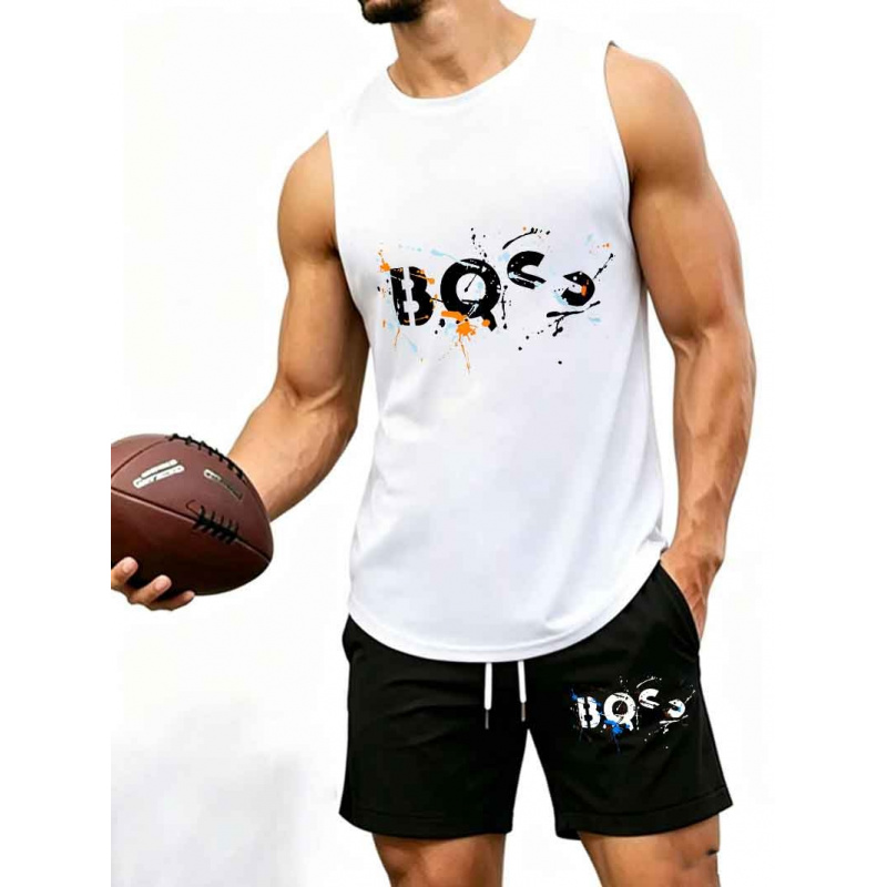 Men's  Graffiti Letter Print 2 - Tank Top Muscle incelemesi ve fiyatı