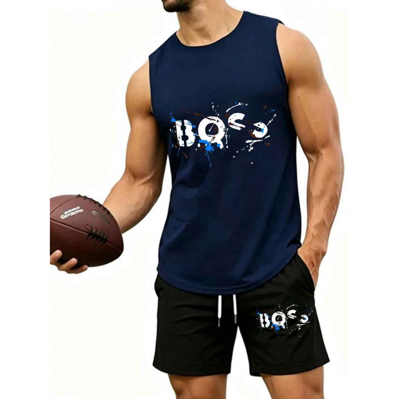 Men's  Graffiti Letter Print 2 - Tank Top Muscle incelemesi ve fiyatı