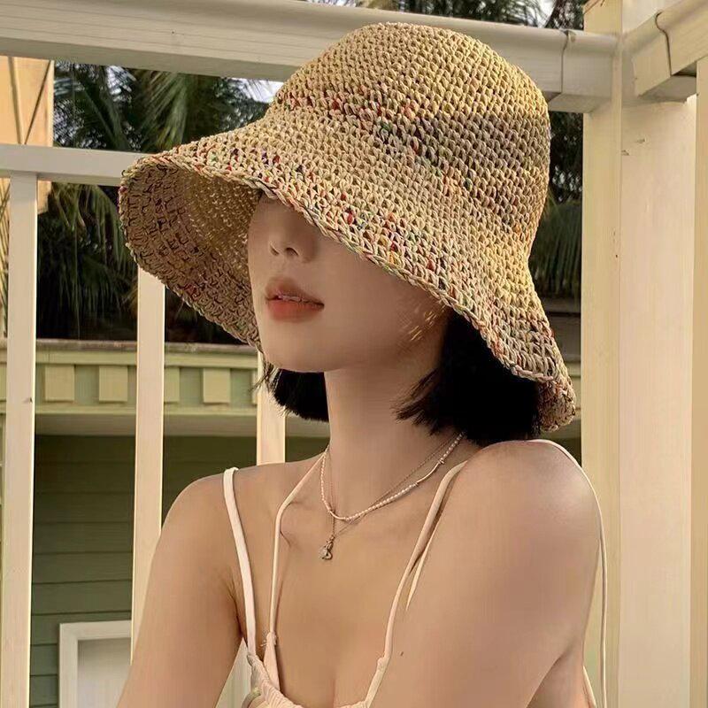 Handwoven Rainbow Straw Hats W - Bucket Hat Straw incelemesi ve fiyatı