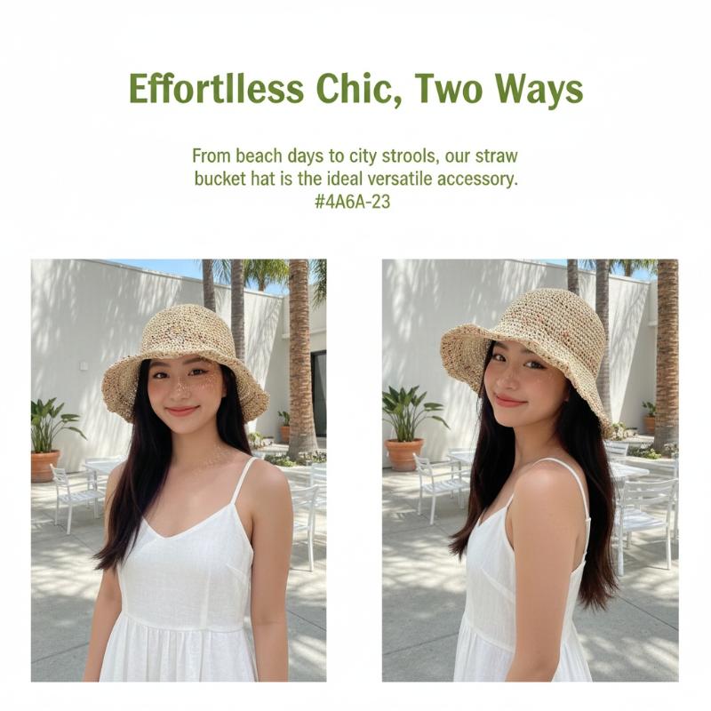 Handwoven Rainbow Straw Hats W - Bucket Hat Straw incelemesi ve fiyatı