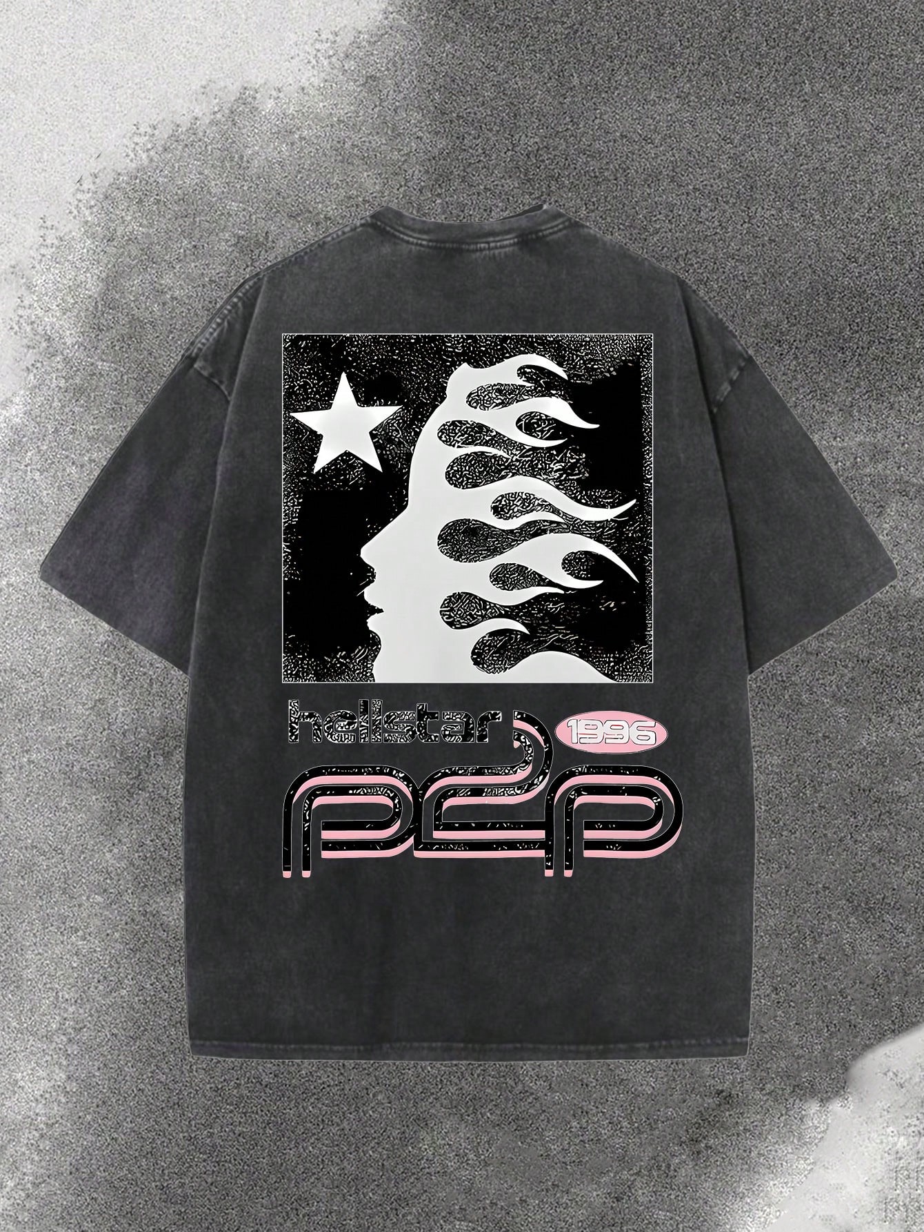 Distressed Washed Black Oversi - Tee Graphic Print incelemesi ve fiyatı