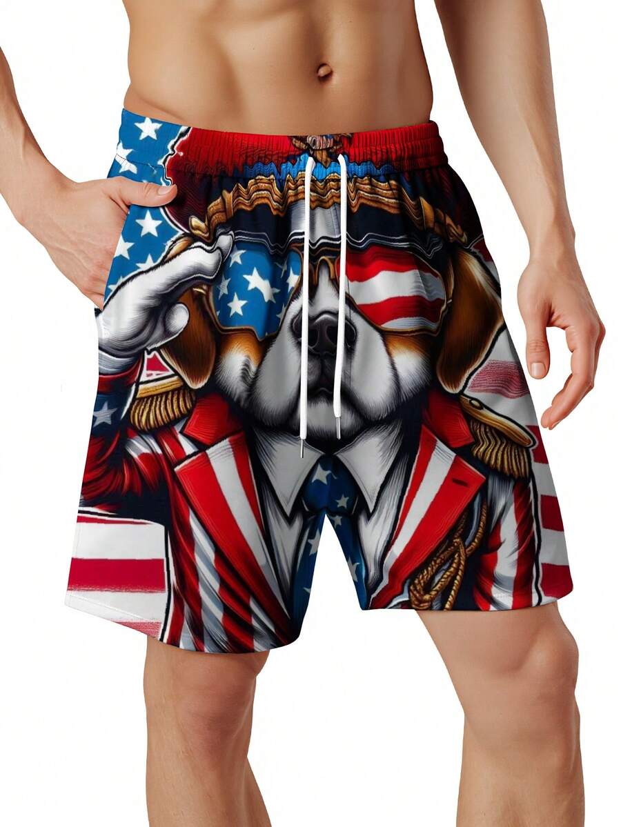 Patriotic Dog American Flag Sw - Swim Trunk Quick Dry incelemesi ve fiyatı